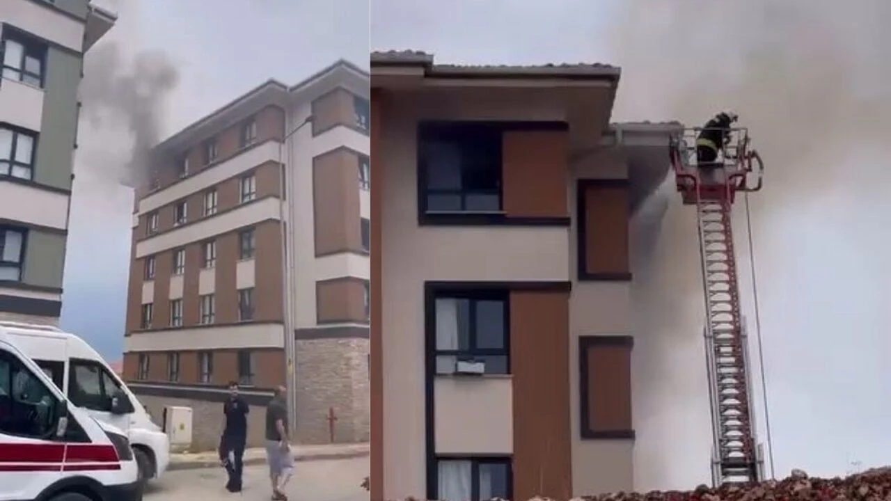 Kahramanmaraş’ta TOKİ binasında alevler korkuttu