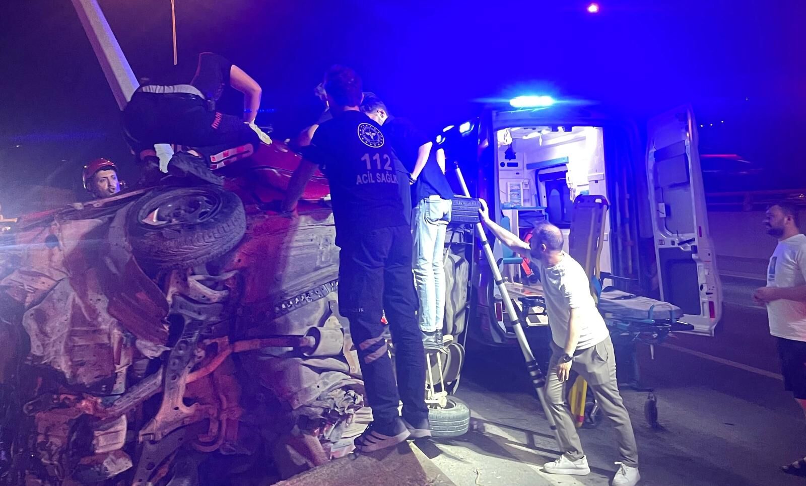 Kahramanmarasta Feci Kaza Otomobil Direge Carpti 1I Agir 2 Yarali (1)