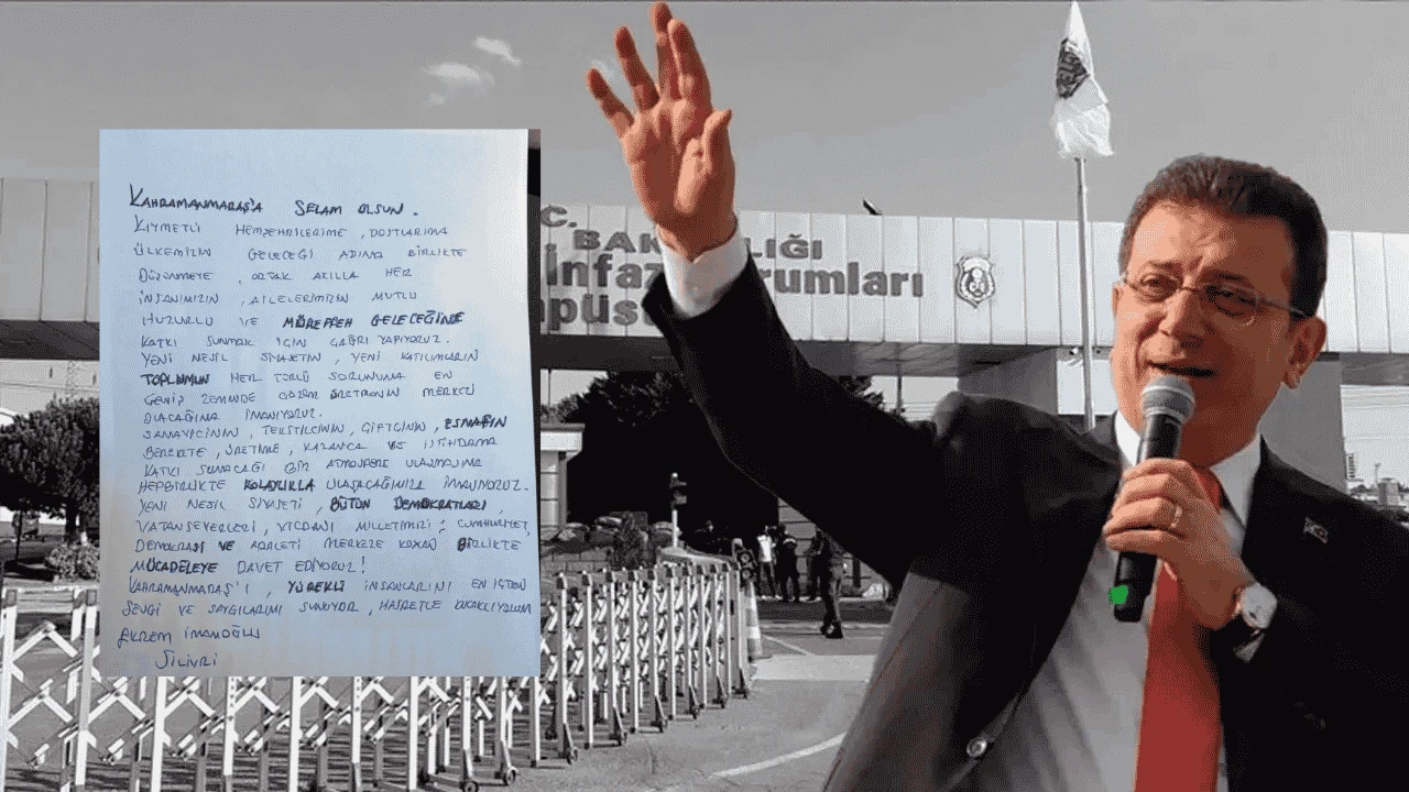 Ekrem İmamoğlu’ndan Kahramanmaraşlılara el yazısıyla mesaj: Ortak akıl ve adalet vurgusu