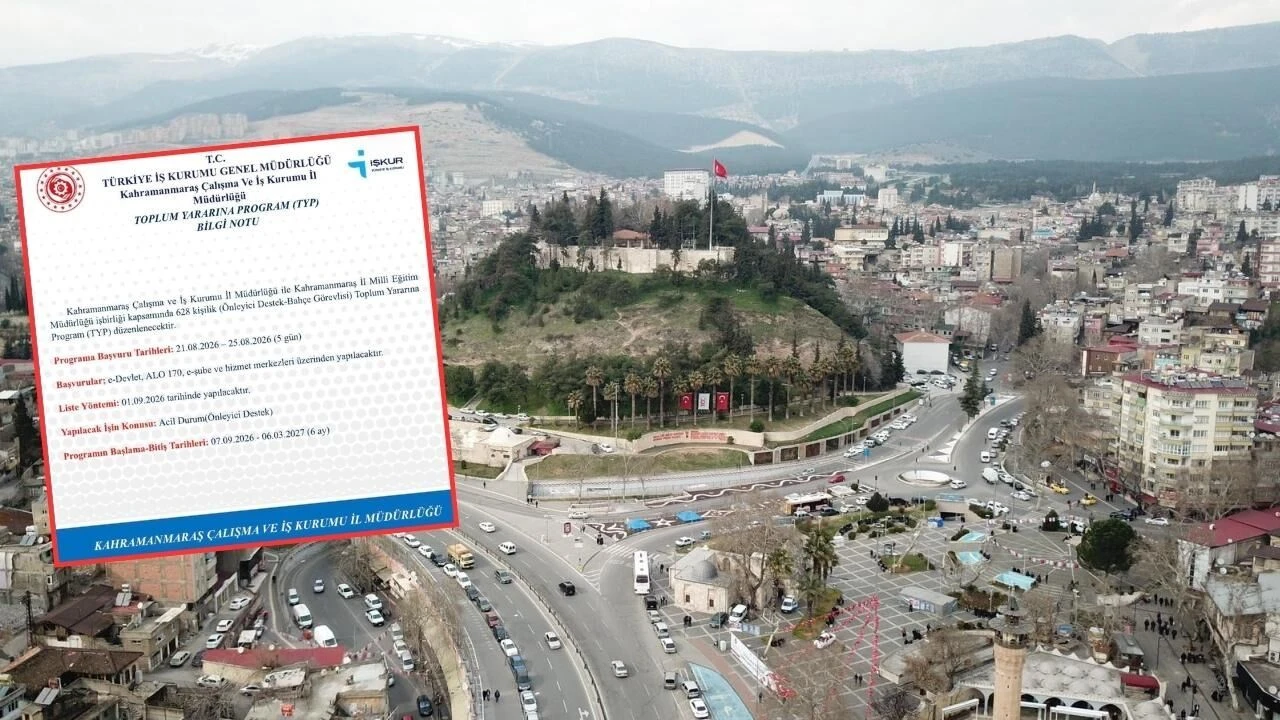 Kahramanmaraş İŞKUR 628 kişiyi TYP kapsamında işe alacak