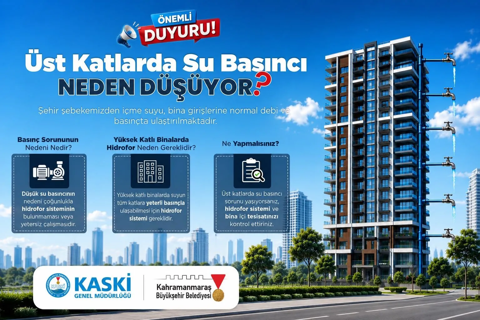 Kahramanmarastaki Yuksek Katli Binalar Icin Su Basinci Uyarisi