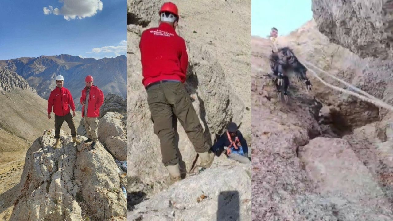 Kahramanmaraş’ta Kayalıkta Mahsur Kalan Keçiler Kurtarıldı