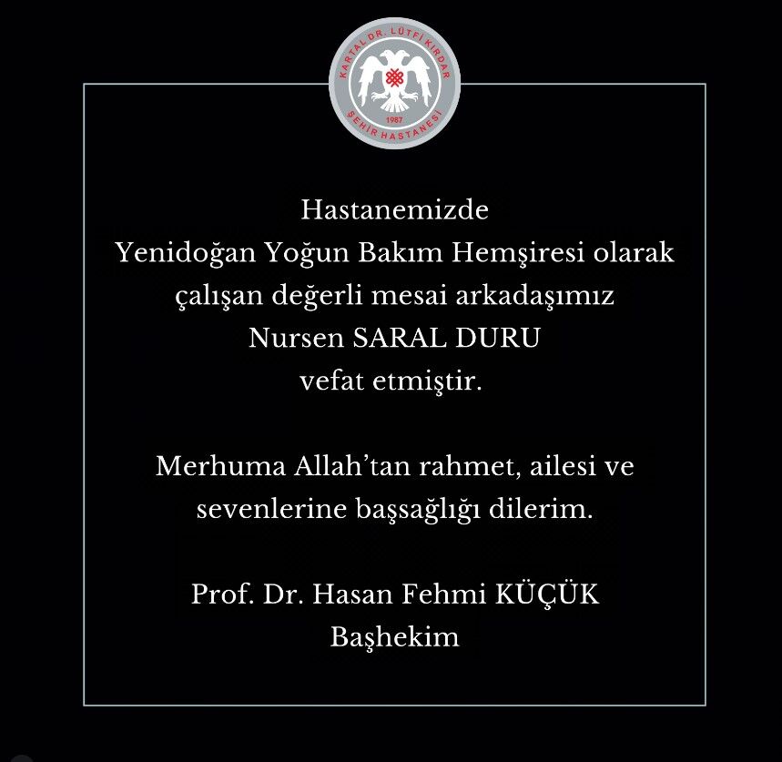 Hastane Vefat Duyurusu