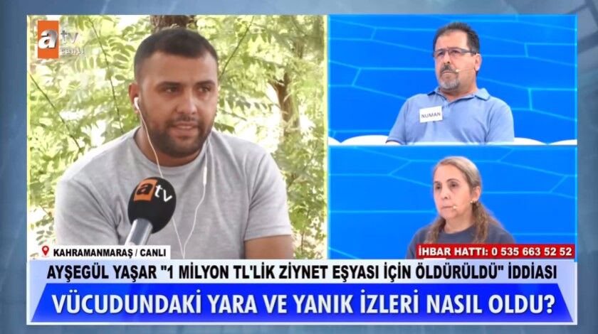 Ayşegül Yaşar olayında Kahramanmaraş detayı: Tamer canlı yayında