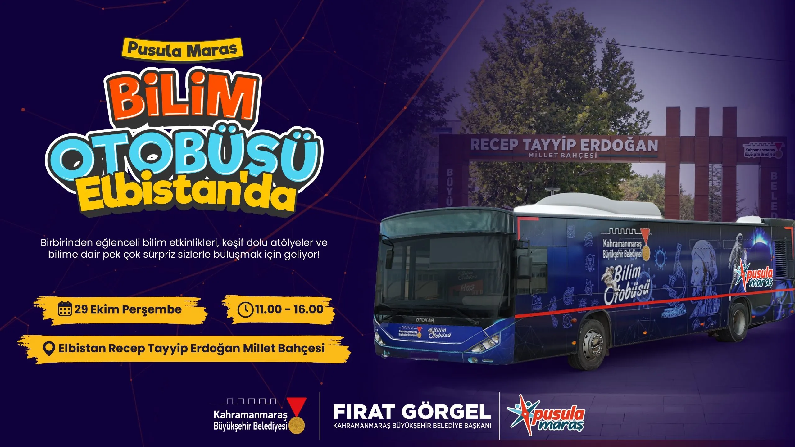 Buyuksehirin Bilim Otobusu Elbistanda
