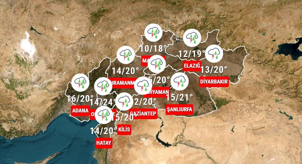 Gök gürültülü sağanak: Kahramanmaraş'a sarı kodlu uyarı